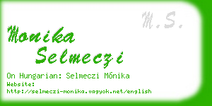 monika selmeczi business card