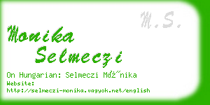 monika selmeczi business card